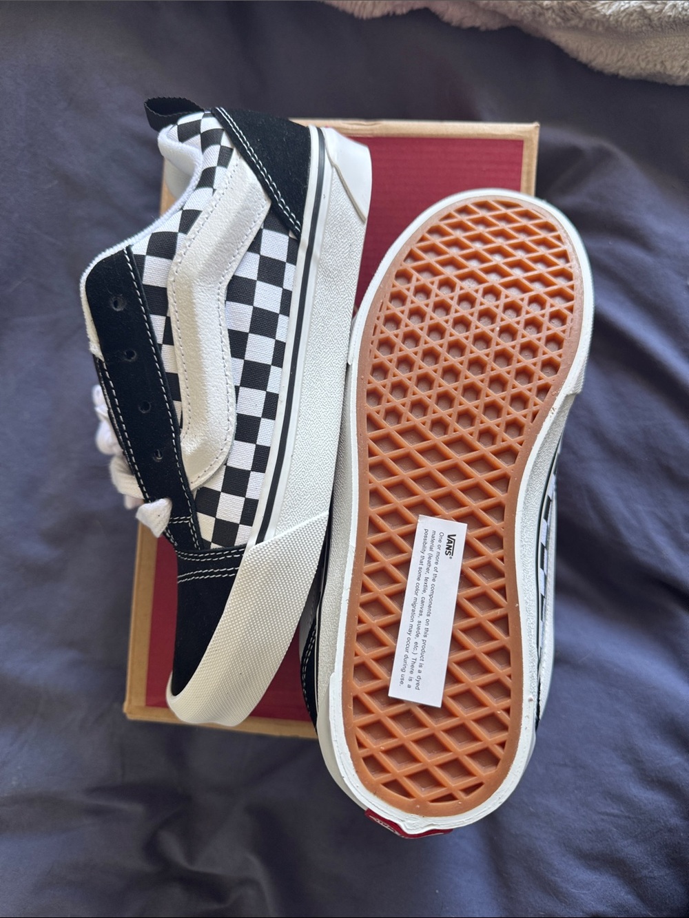Vans Knu Skool Checkerboard Women’s 7.5 / 6 Big Kids NWT